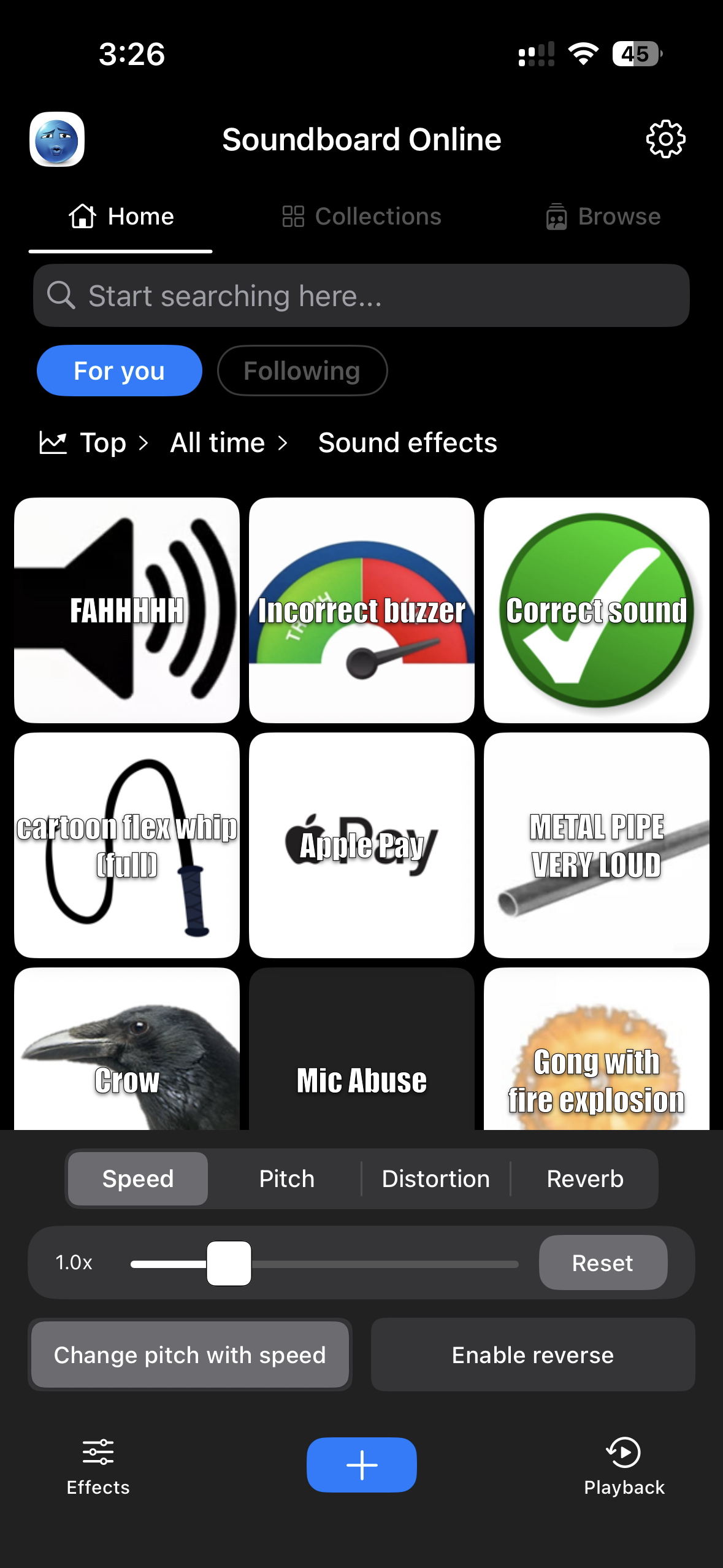 Home screen